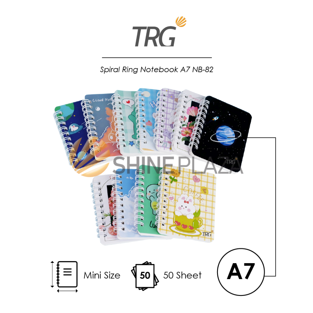 

TRG Buku Tulis Catatan Kecil Saku A7 NB-82 - Mini Pocket Ruled Spiral Notebook TRG