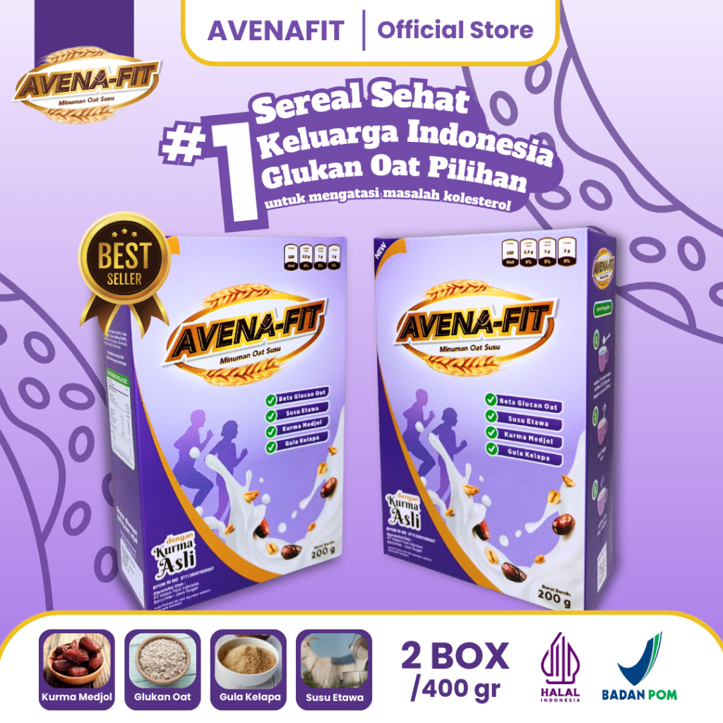 

PAKET 2 BOX Avenafit Sereal Oat Susu Menurunkan Kolesterol dan Kesehatan Tulang Sendi Alami