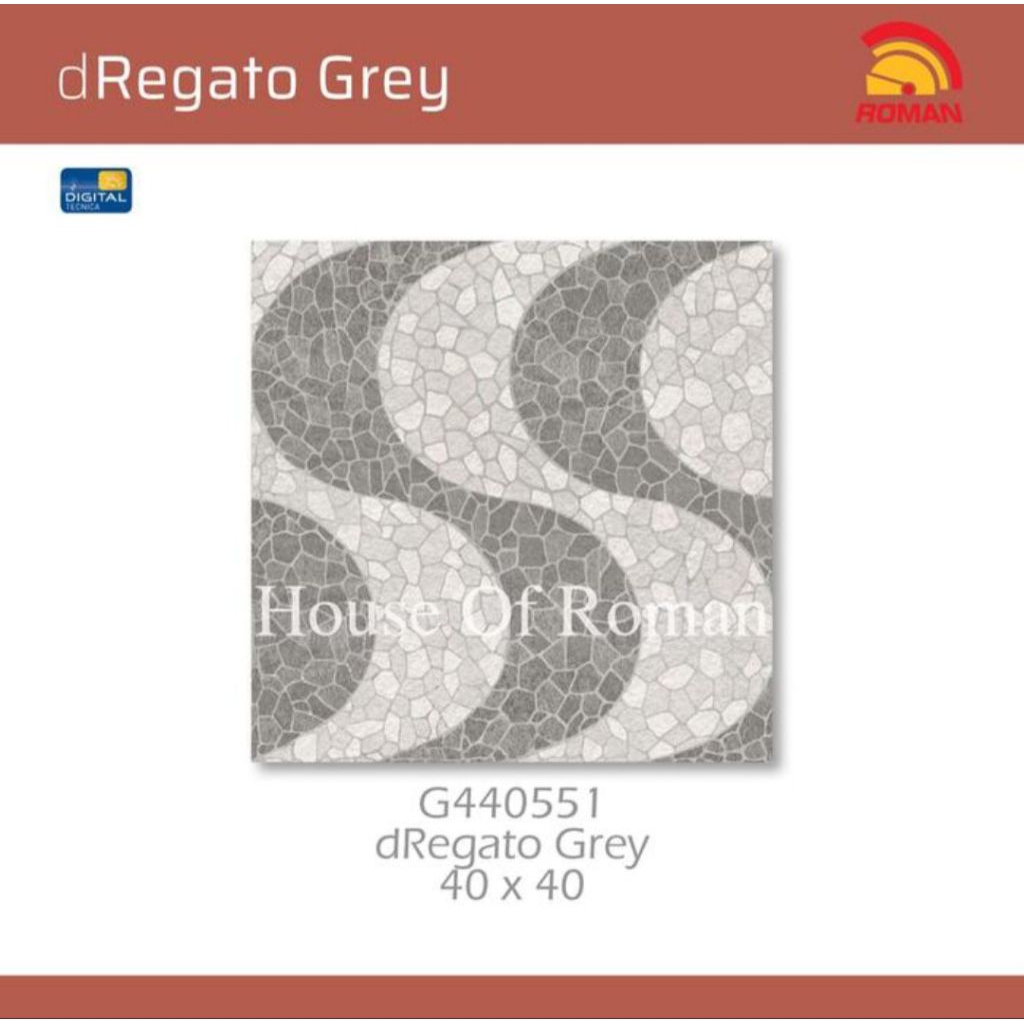 Roman Keramik G440551 dRegato Grey 40x40 Kw1