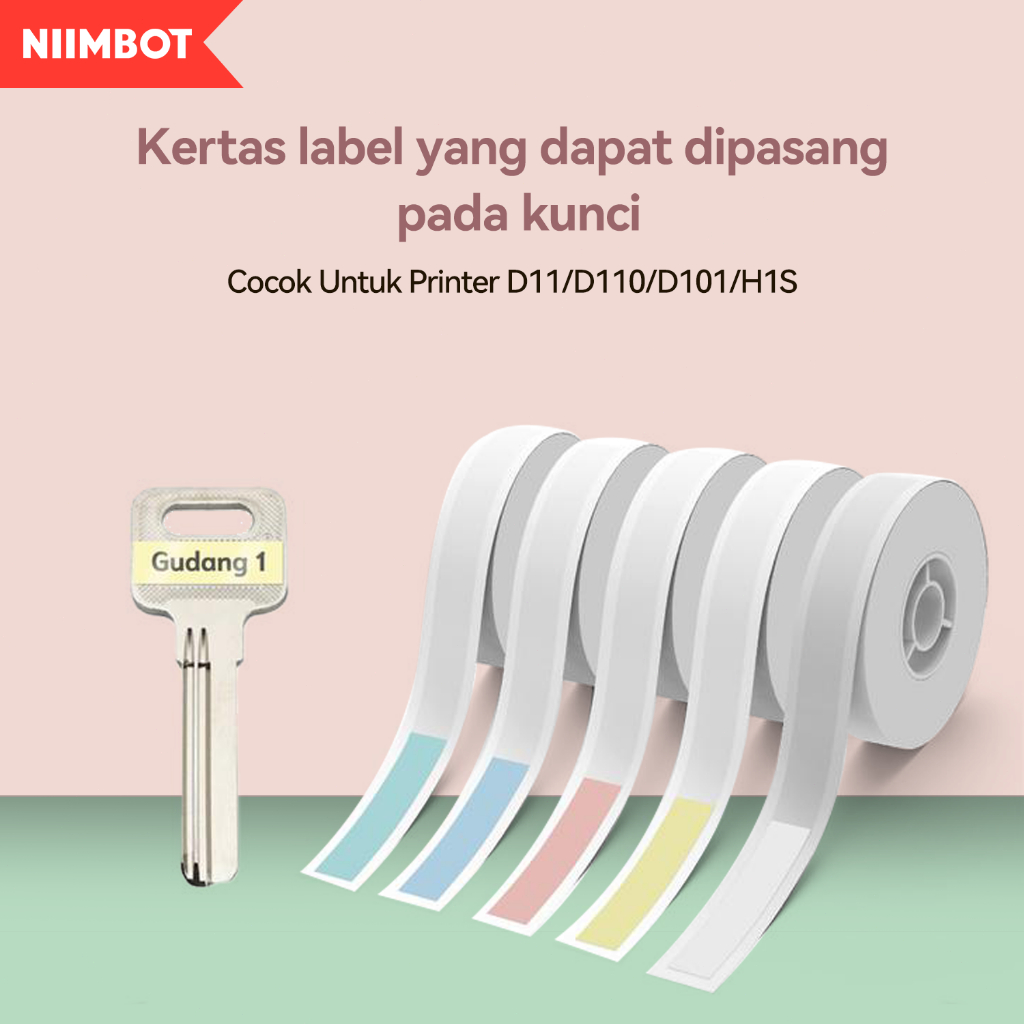 

NIIMBOT D11/D110/D101/H1S Kertas Label Penanda Kunci Termal untuk Printer Tahan Air & Minyak Chip