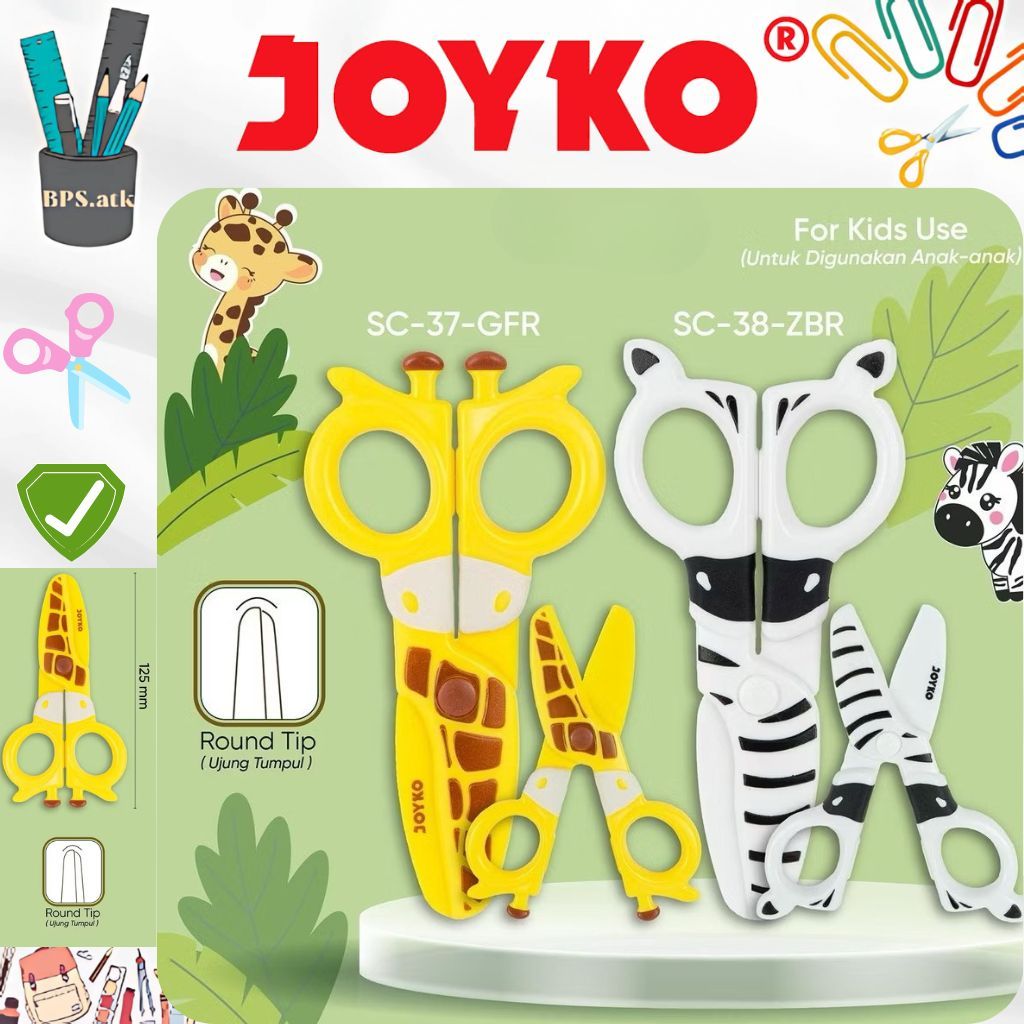 

(1 pcs) JOYKO Scissors Gunting SC-37~38 Little Animal Gunting Anak / Gunting TK