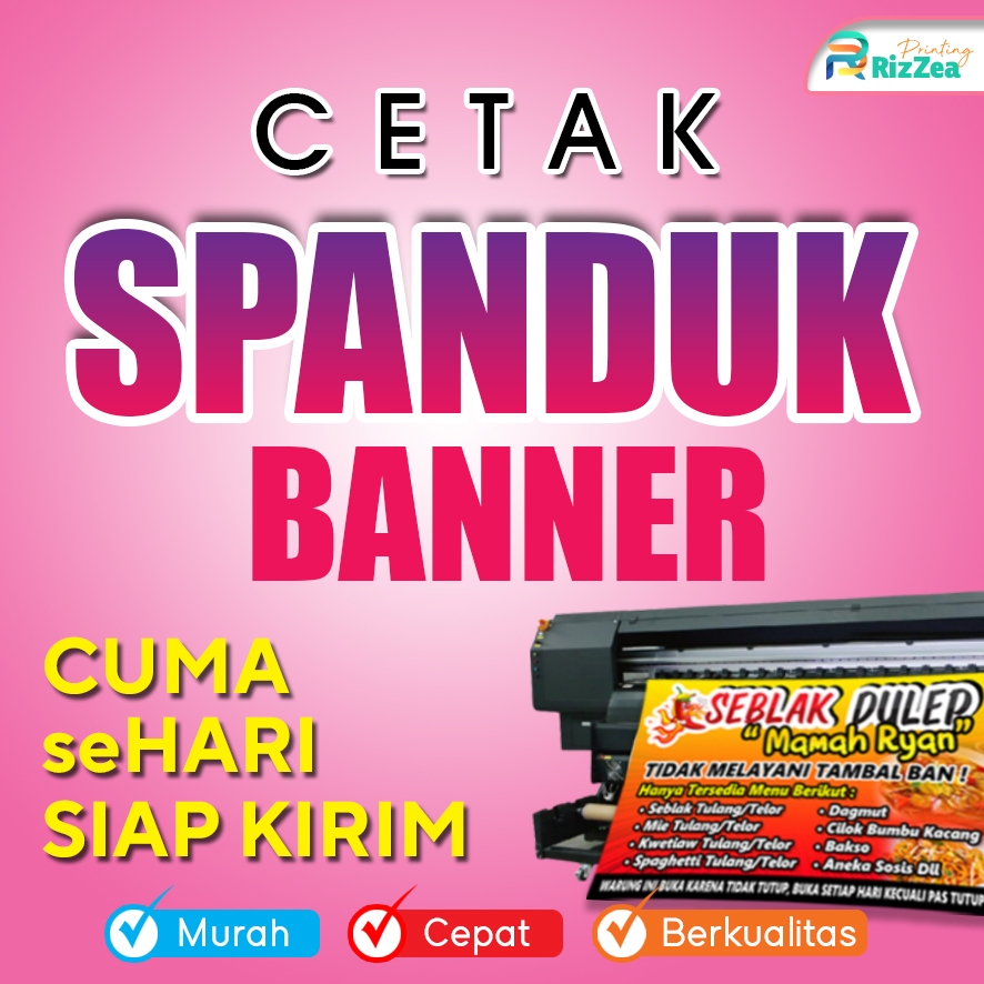 CETAK SPANDUK/BANNER - SPANDUK JUALAN - SPANDUK WARUNG - WARUNG MADURA - BANNER JUALAN - BENGKEL - S
