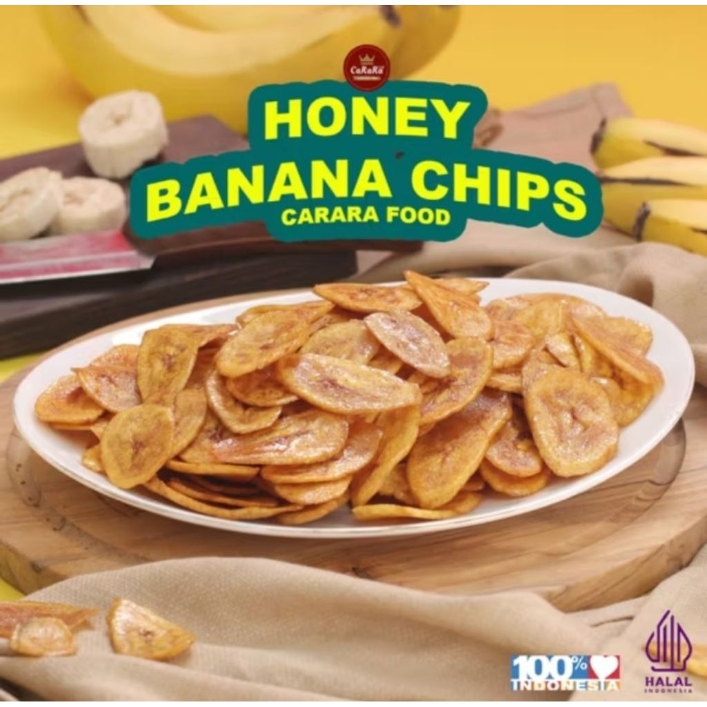 

CARARA.ID - HONEY BANANA CHIPS - ORIGINAL PISANG, CAMILAN SEHAT TANPA TEPUNG, TANPA GULA, TANPA PENGAWET, TANPA PEWARNA
