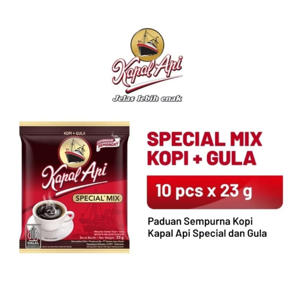 

Kopi Kapal Api Special Mix 23gr 10 Pcs 1 Receng Kopi Termurah