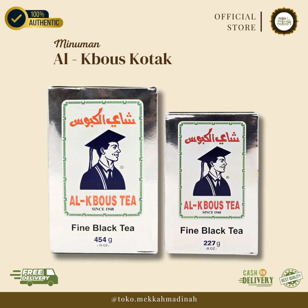 

Teh Hitam Al Kbous - Teh Arab - Kemasan Box 227 & 454 gram