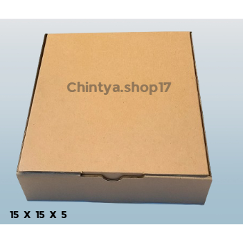 

KARDUS BOX KARTON KOTAK DUS PACKING ONLINE POLOS 15X15X5 cm die cut tipe E Flute K150 packaging