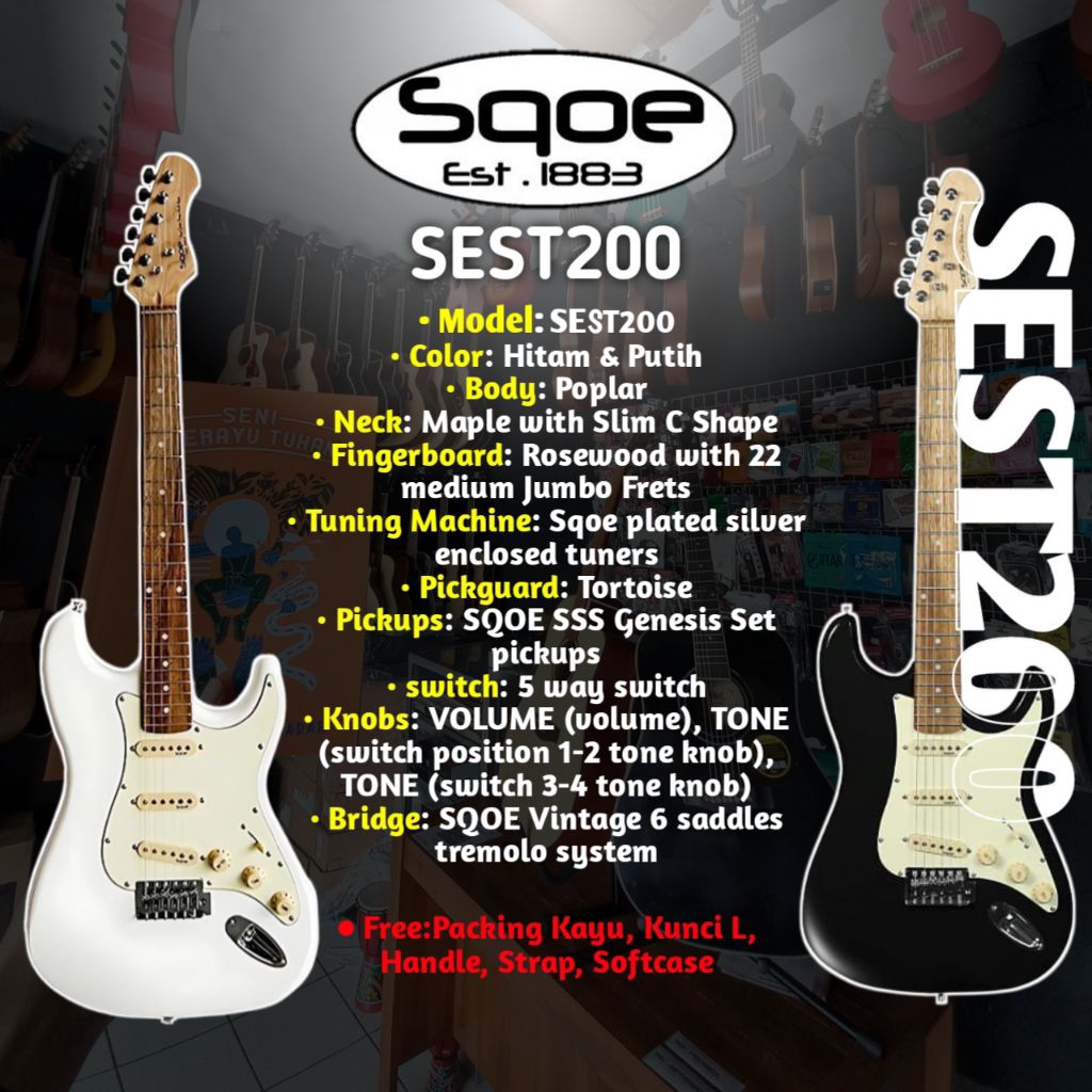 GITAR ELEKTRIK SQOE SEST200 GITAR SQOE SEST 200 ORIGINAL
