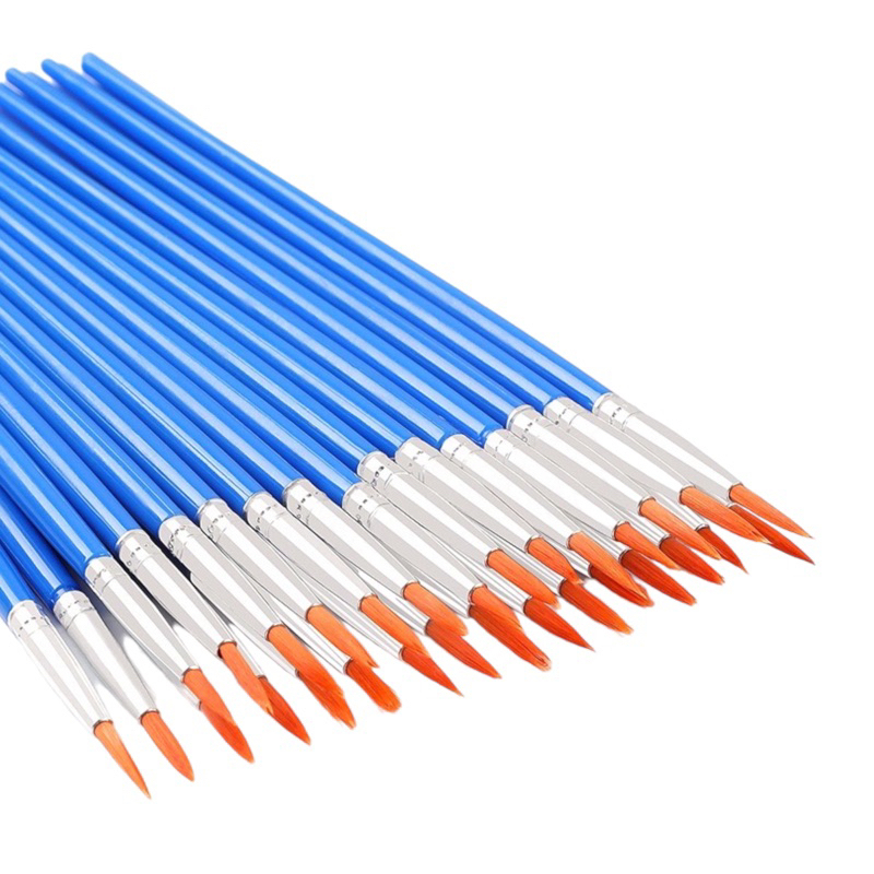 

PAKET USAHA Isi 20Pcs - KUAS RUNCING Lukis Mewarnai Cat Air Anak/ Kuas Lukis