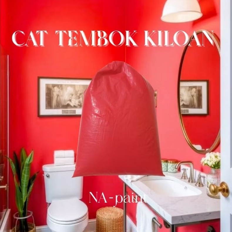 NA - Paint | Cat Tembok Kiloan Kualitas Super  Warna Merah | 1 kg