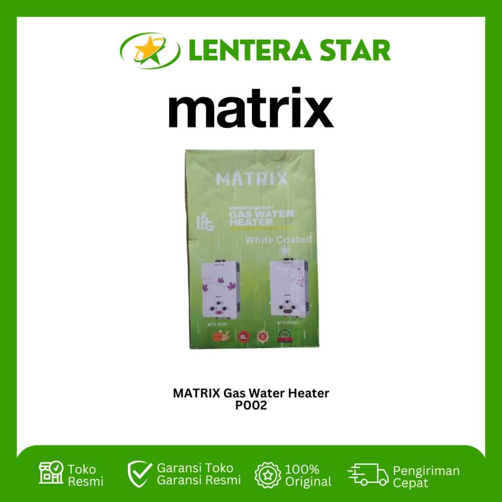 MATRIX Gas Water Heater Pemanas Air P002