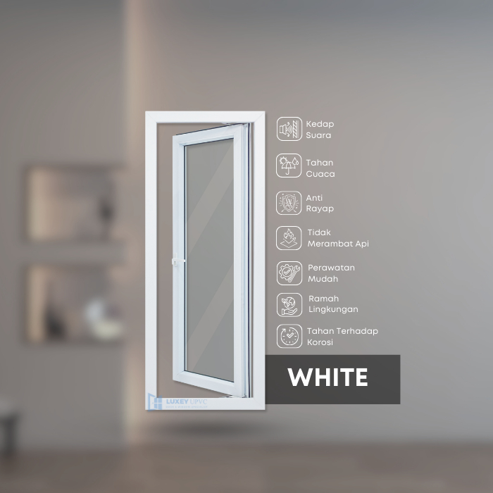 1 SET JENDELA + KUSEN UPVC SINGLE CASEMENT BY LUXEY DOOR