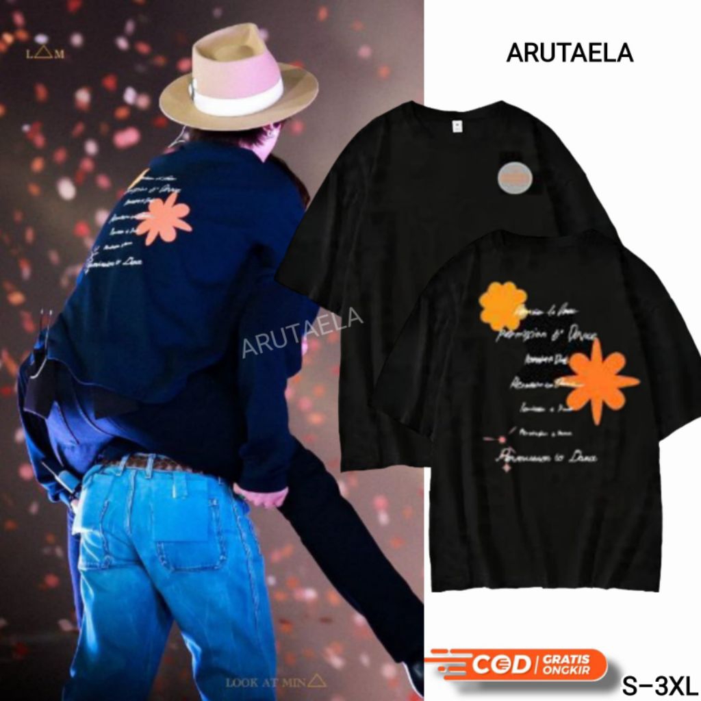 KAOS KPOP BTS PERMISSION TO DANCE KAOS KPOP KOREAN STYLE BAHAN COTTON COMBAT TEBAL