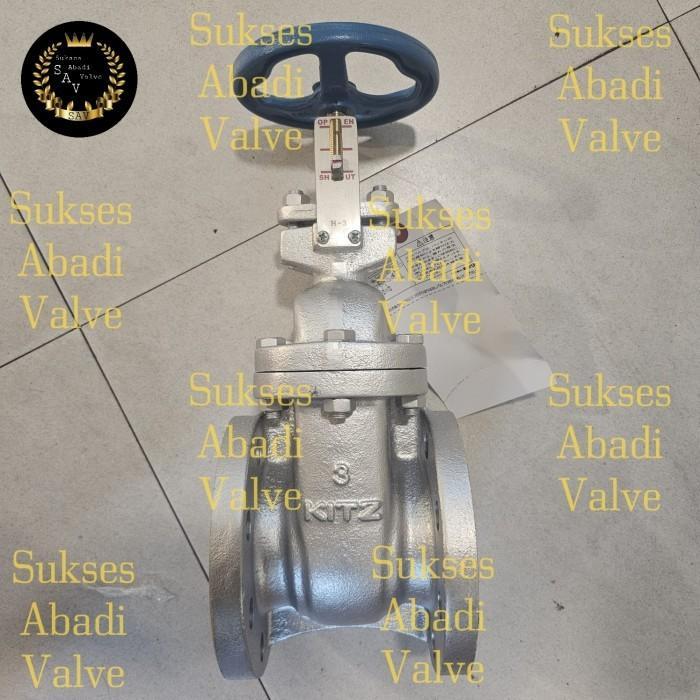 Gate Valve Kitz 1 1/2" Inch Flange Cast Iron Ori Kitz Gate Valve 1,5" Inch Jis 10K Type FCHI DN40