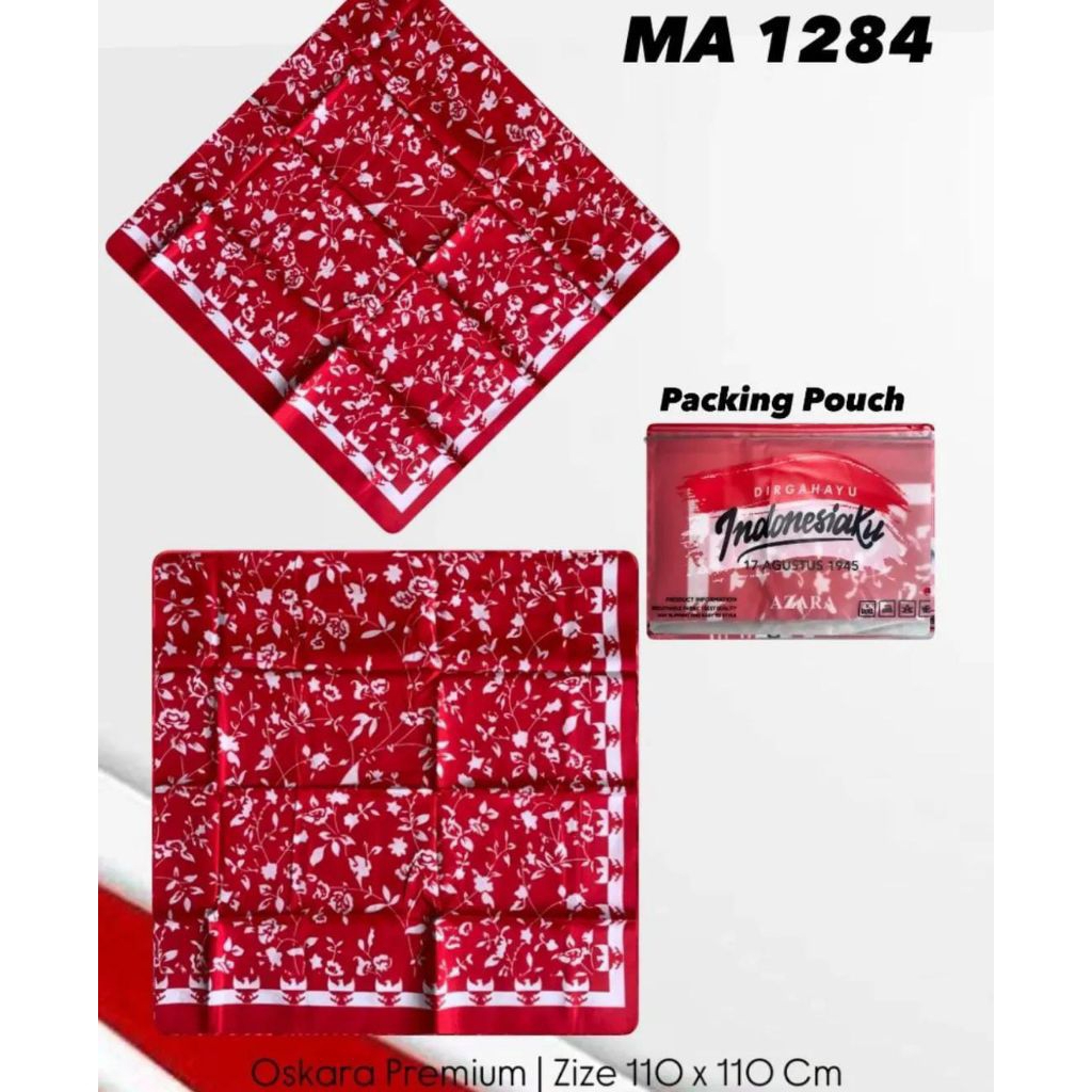 Segi4 merah putih segiempat azara kemerdekaan segiempat voal motif