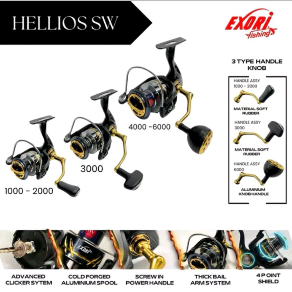 Reel EXORI HELIOS SW/ HELIOS (POWER HANDLE)