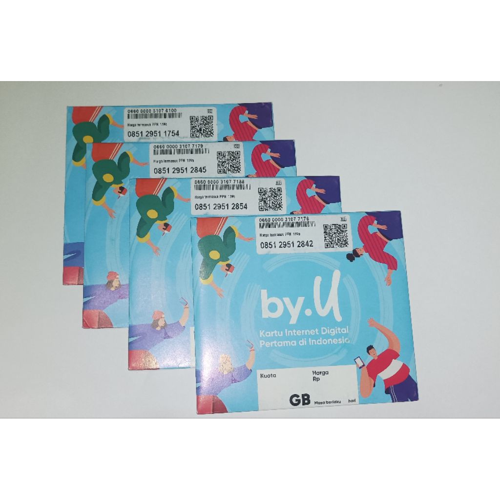 Kartu Perdana By.U +3gb/kartu tanpa masa aktif/kartu siap pakai/telkomsel/by.u