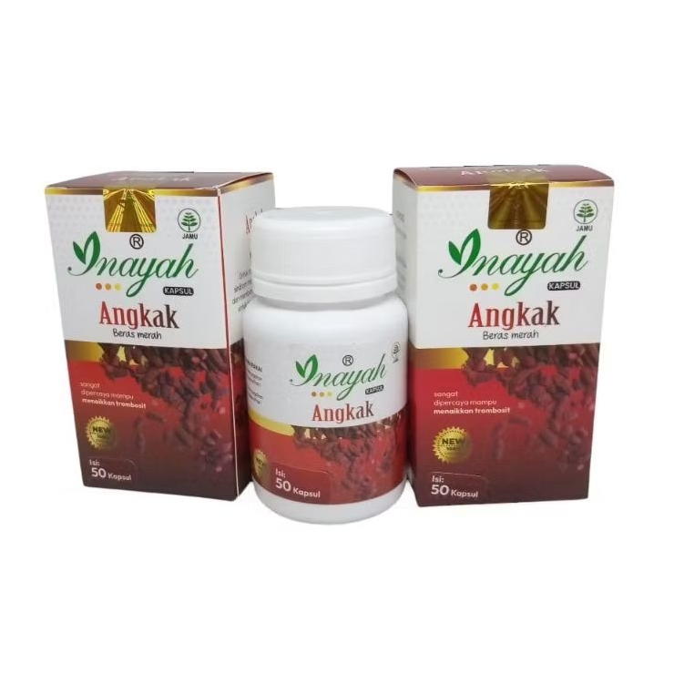 kapsul angkak Inayah 50 kapsul herbal alami angkak