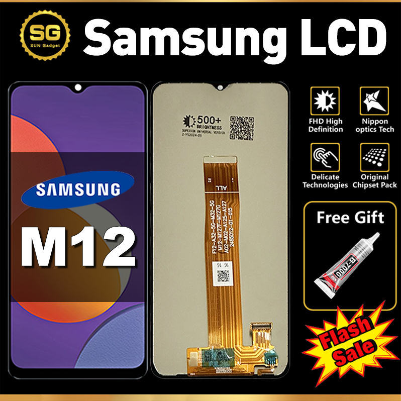 ORI LCD FOR Samsung M12 Original Fullset Asli For LCD hp Samsung M12 Glass Touch Screen Digitizer