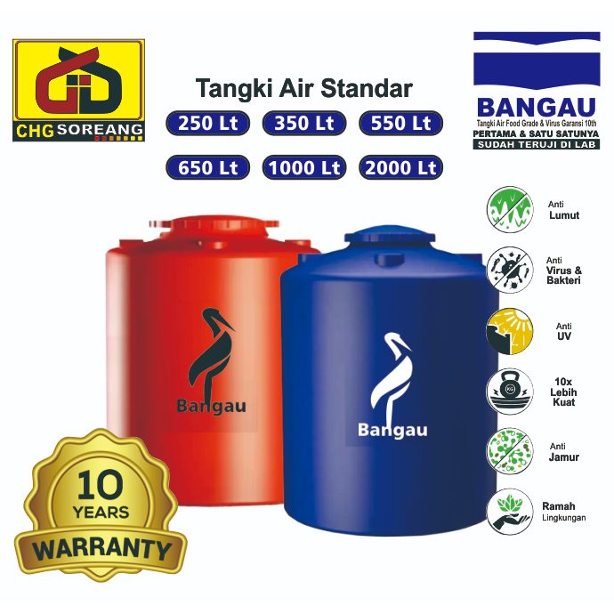 (AREA BANDUNG) TOREN AIR / TANDON / TEMPAT PENAMPUNGAN AIR / TORN AIR MEREK BANGAU