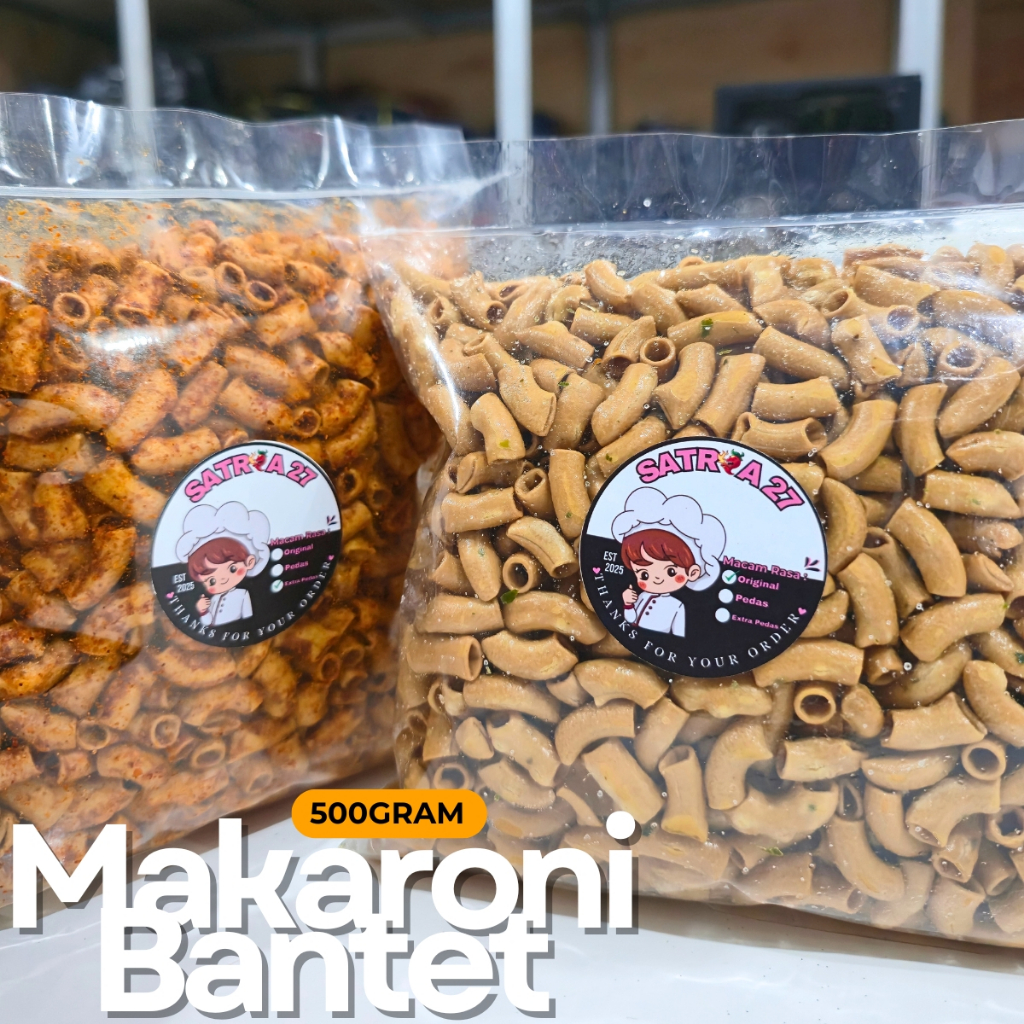 

MAKARONI BANTET/ MAKARONI BANTAT KEMASAN 500GRAM