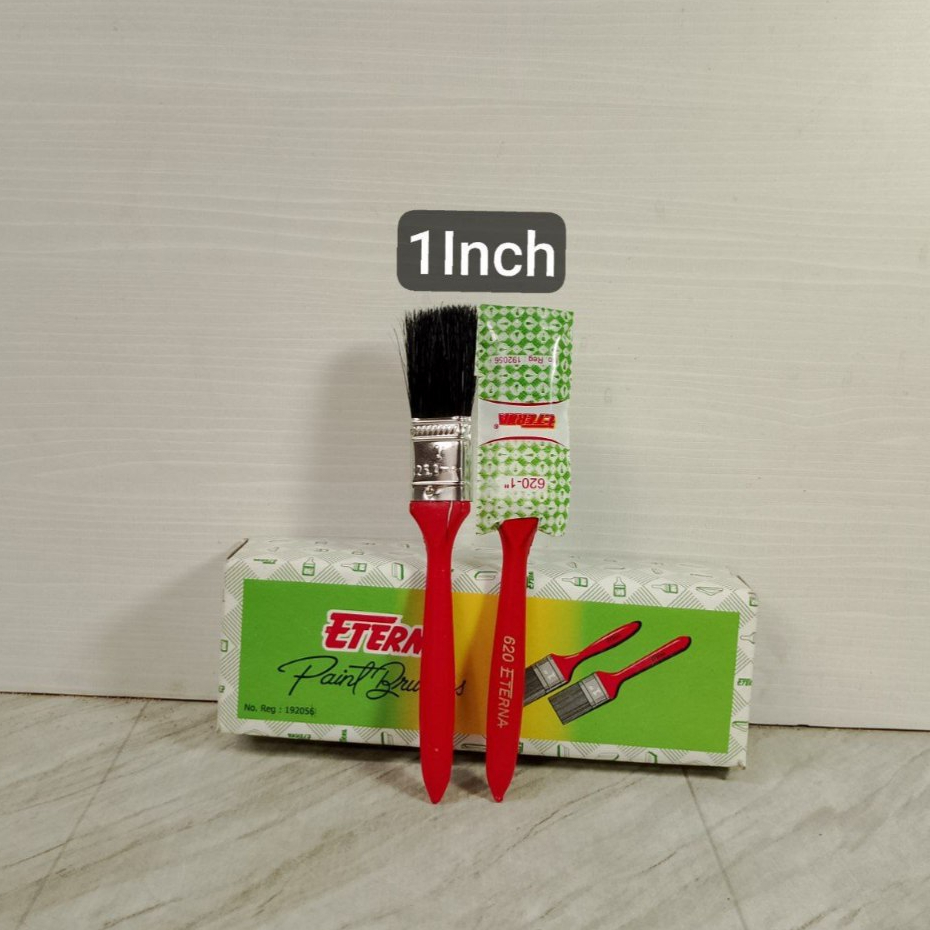 

Kuas Tangan Bulu Hitam Gagang Kayu Merah Merk ETERNA Koas Cat Tembok 1PCS