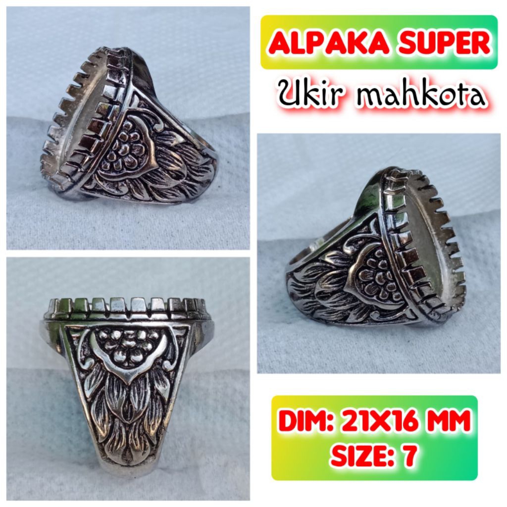 emban batu akik dan permata alpaka super ukir Bali Navajo.27