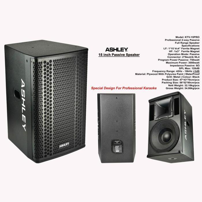 KTV-15PRO SPEAKER PASIF 15 INCH ASHLEY ORIGINAL / SPEAKER PASIF 15 INCH / KTV15PRO ASHLEY