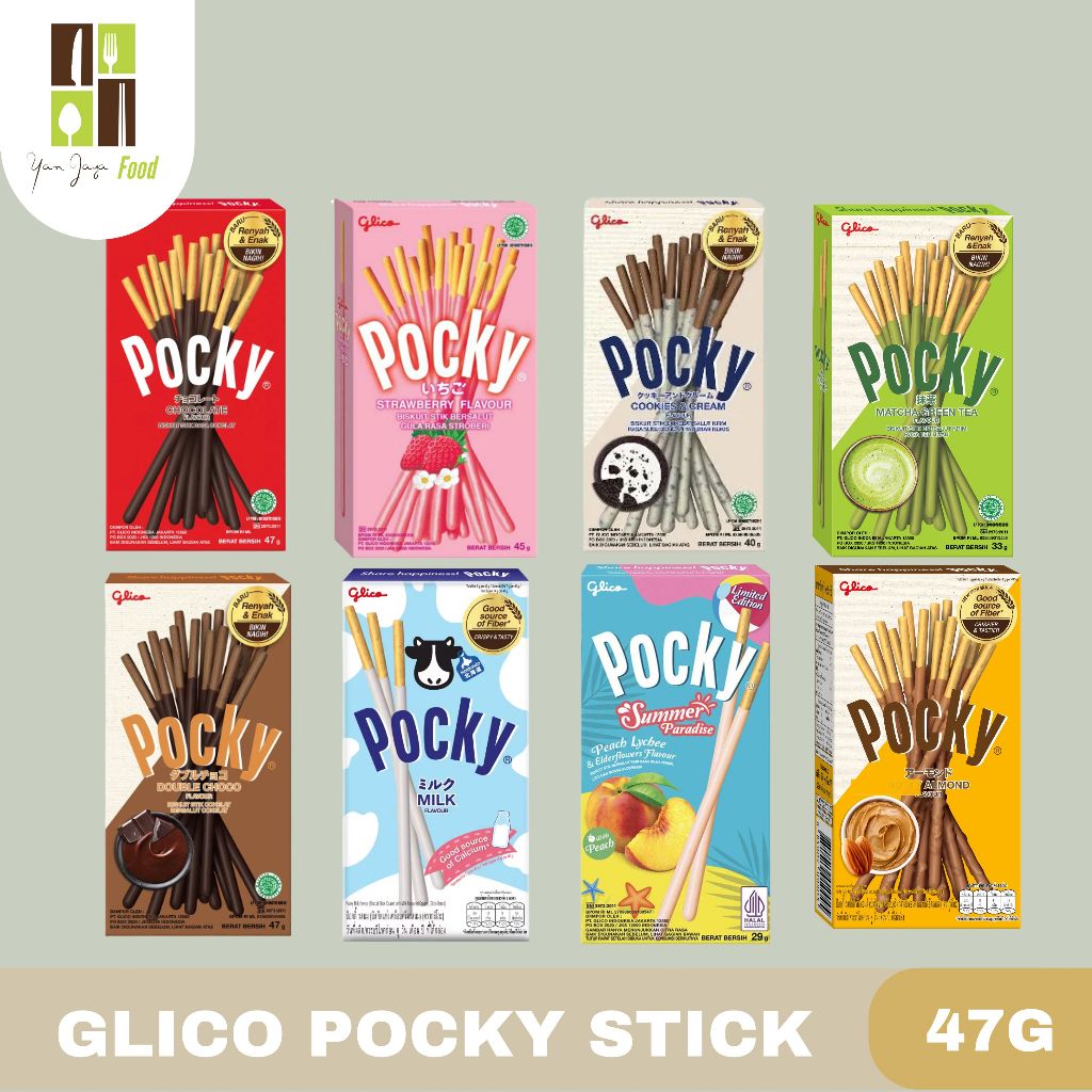 

Glico Pocky Stick /Biscuit Stick Matcha/Strawberry/Coklat/Cookies&Cream/Choco Banana