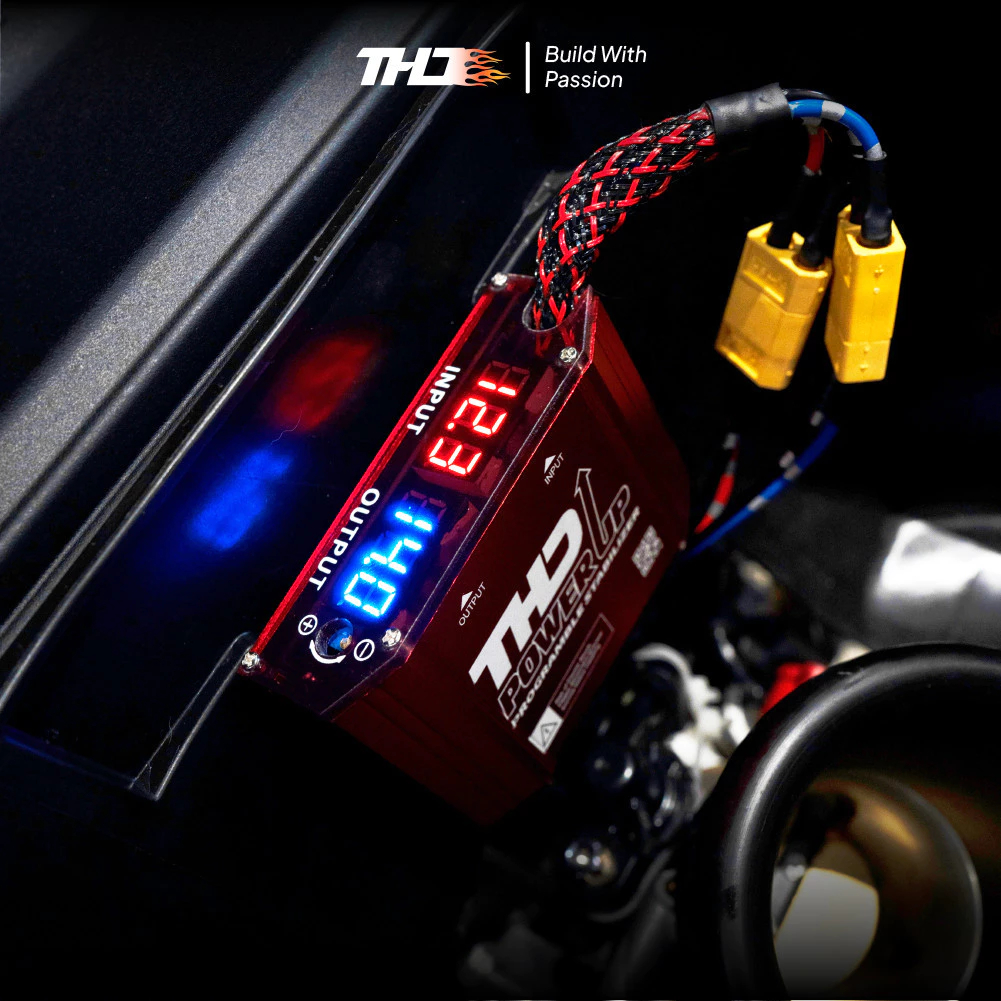 Power Up Motor Adjustable Universal Pengstabil Kelistrikan Motor Penguat Voltase Aki Motor Aki Anti 