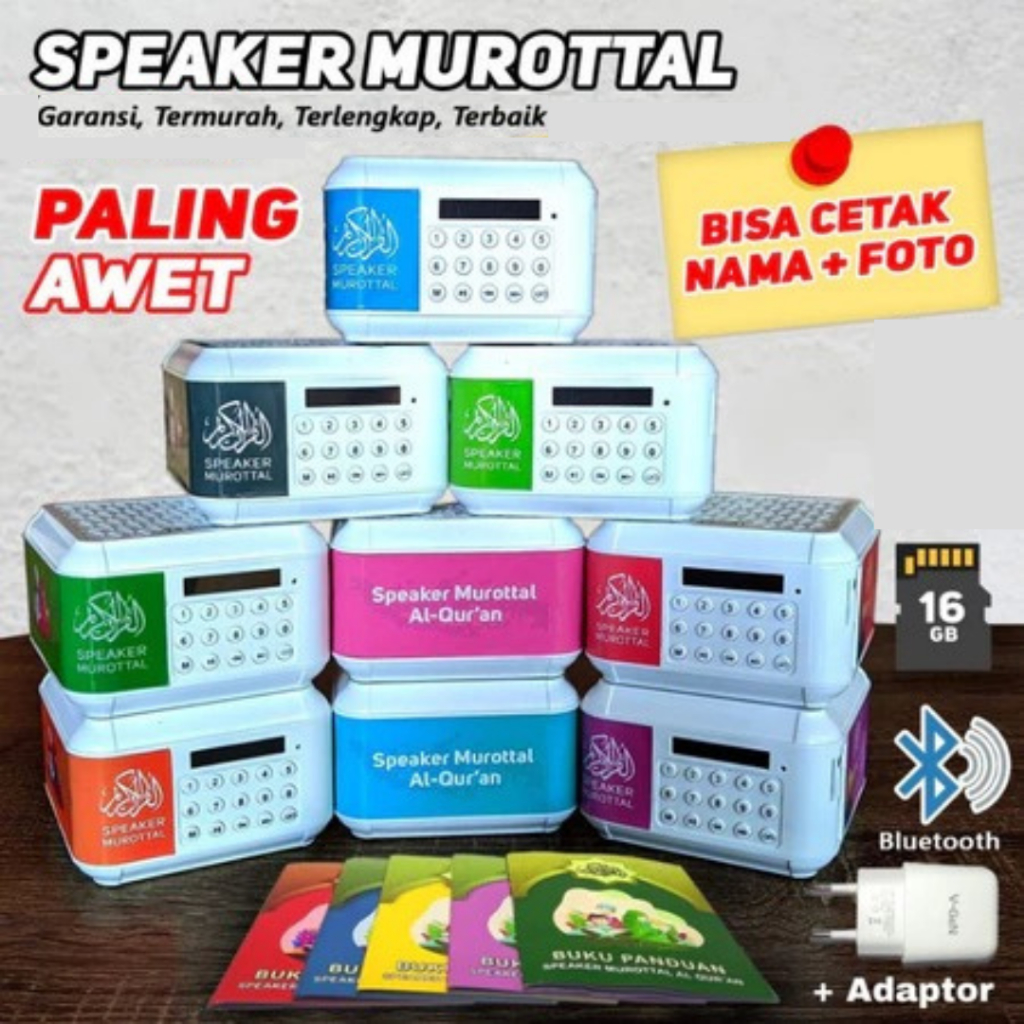 Speaker Murottal - Speaker Bluetooth + Chip Murottal + Adaptor