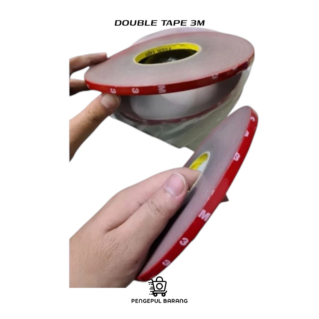 Double Tape 3M Merah 8mm x 33m Double Tape Merah 3M