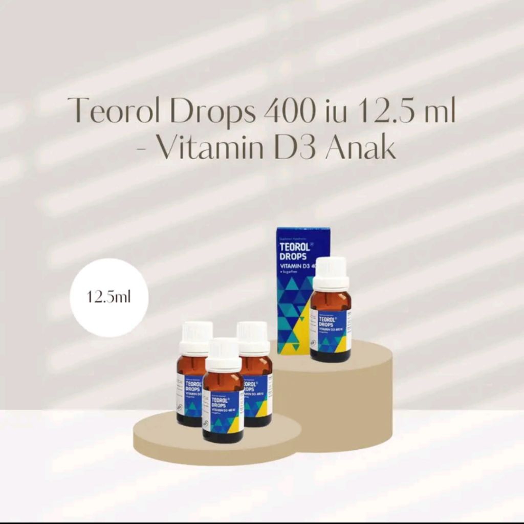 TEOROL DROPS 12,5 ML vitamin D3 Teorol Drops Vitamin D3 400 IU D Suplemen Vitamin D