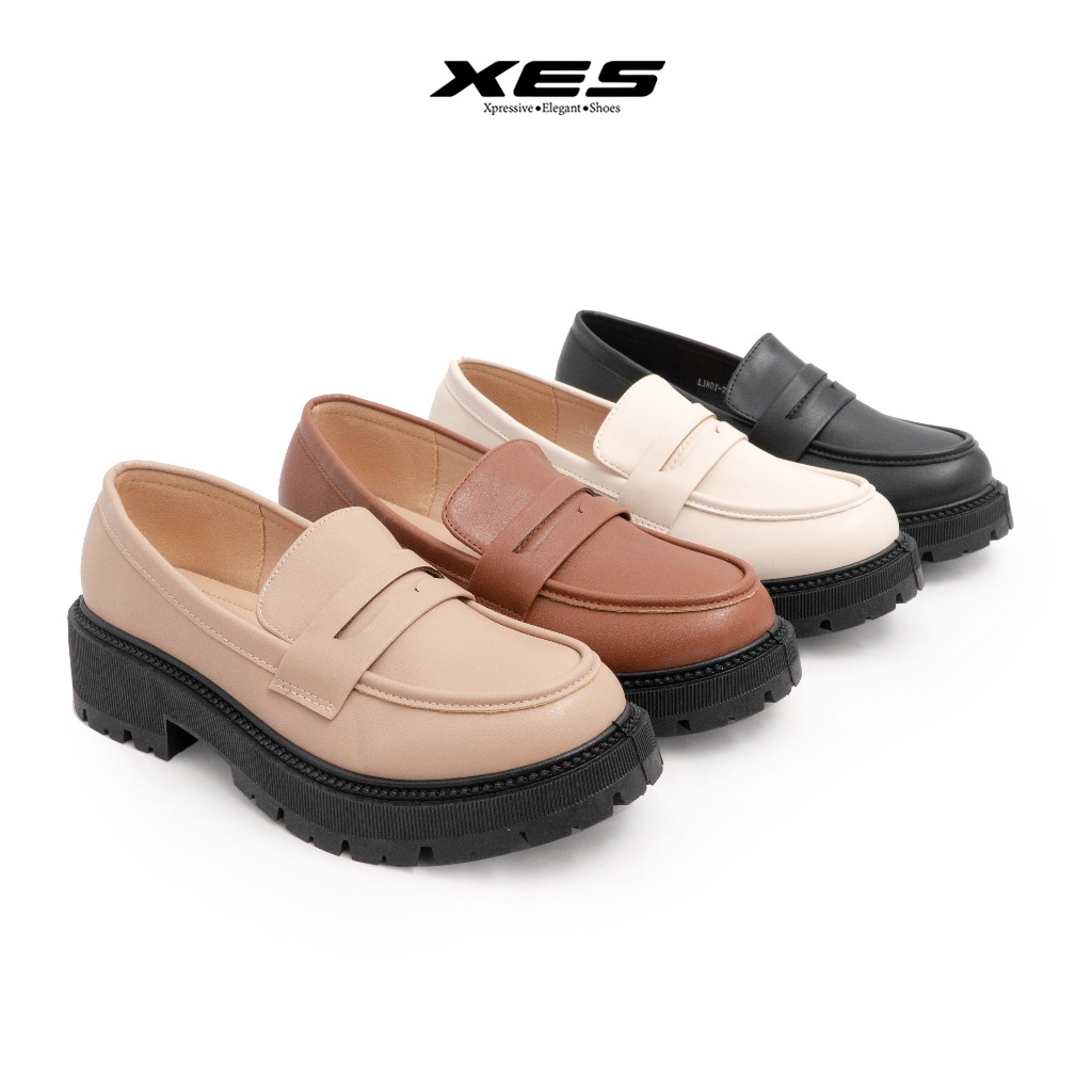 XES Sepatu Docmart Wanita LINDY-774 Sepatu Kerja Wanita 4cm (BIG SIZE)