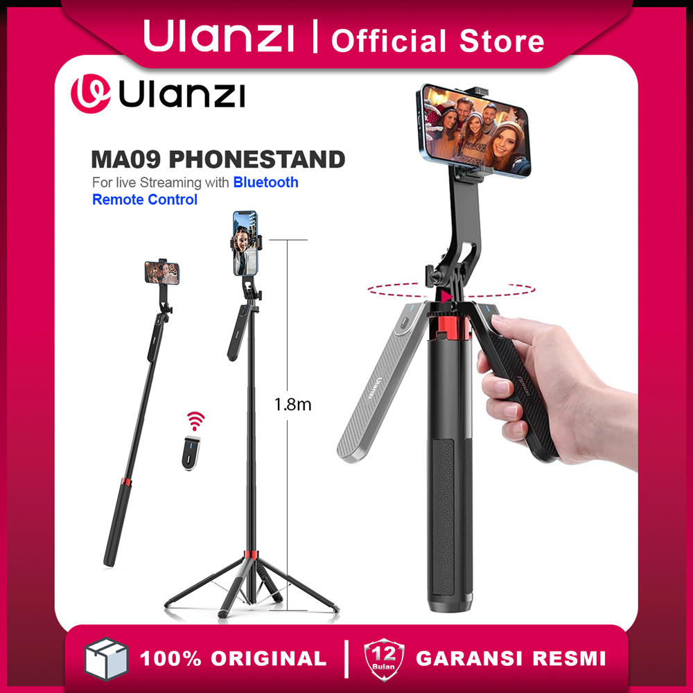 ULANZI MA-09 Selfie Stick with Remote for Action Cam & Smartphone