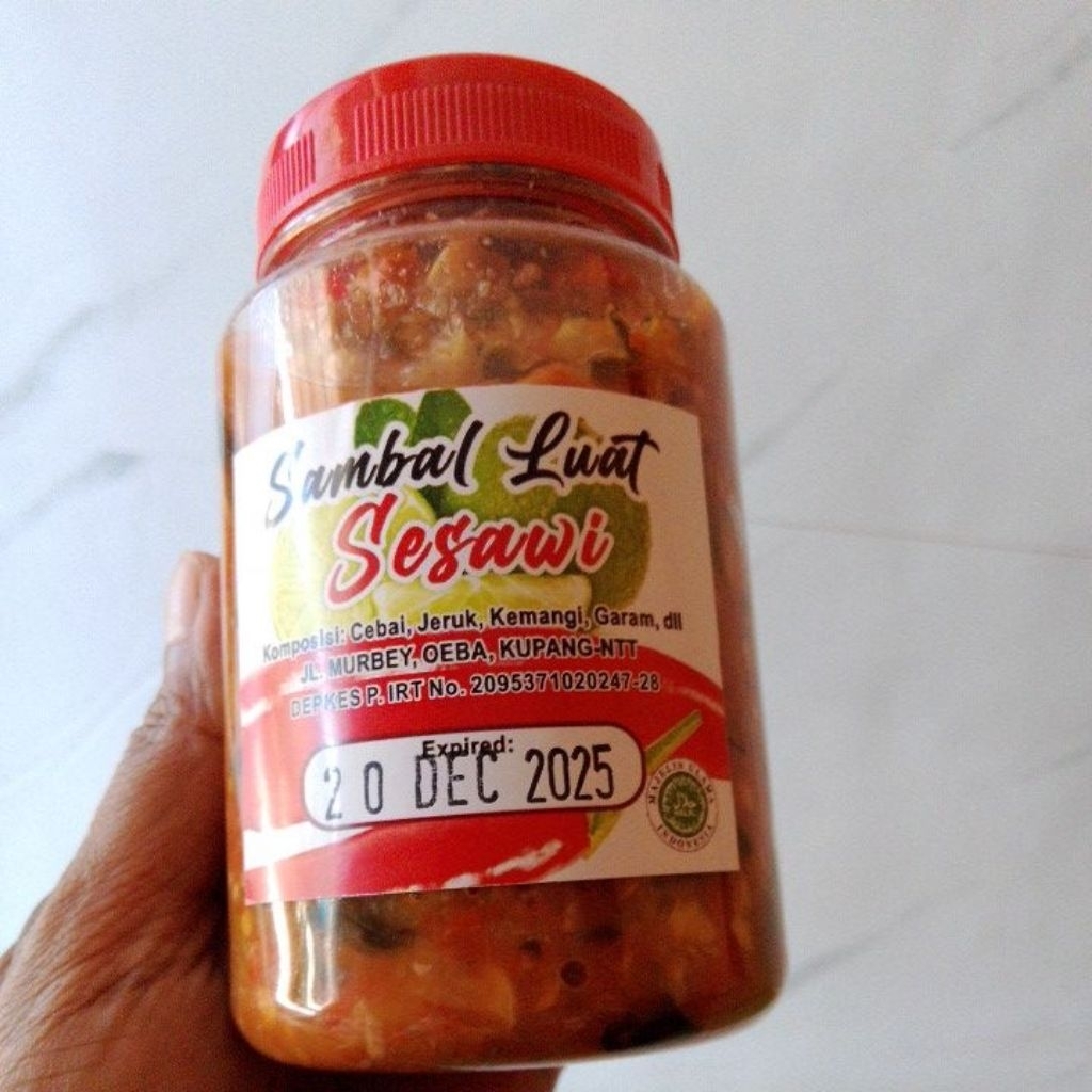 Sambal Luat Khas NTT Botol Besar dari Sesawi / Lusi