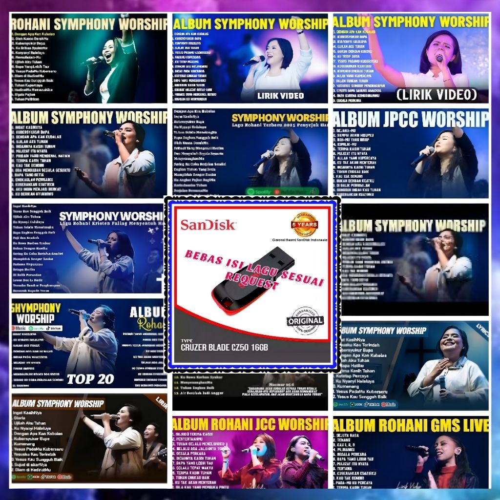 USB MOBIL MP3 LAGU ROHANI KRISTEN TERBARU - USB KUMPULAN LAGU-LAGU WORSHIP TERBARU