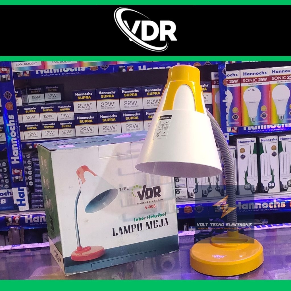 Lampu Belajar VDR 008 / Lampu Meja Listrik / Lampu Belajar Cas Fleksibel