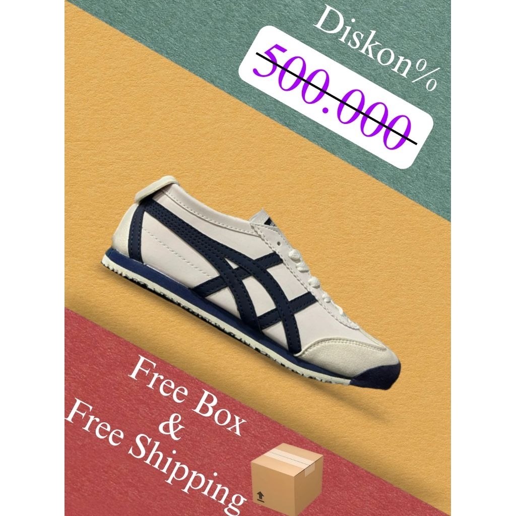 Sneakers Pria Wanita Onitsuka Tiger Mexico 66 Kill Bill