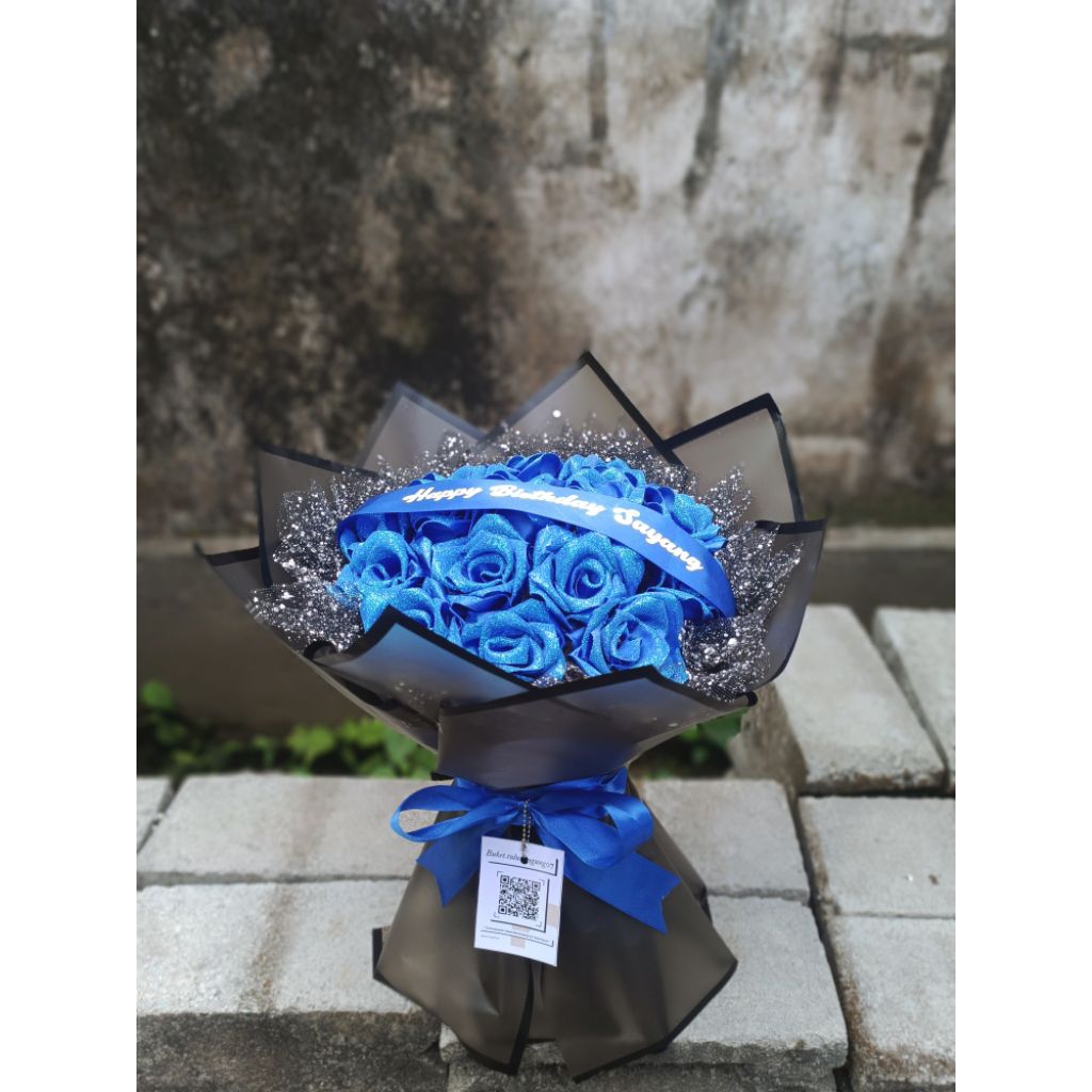 

buket pita satin / buket bunga satin premium / isi 18 tangkai