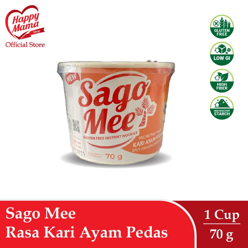 

Sago Mee Mie Instan Gluten Free Kari Ayam Pedas 70g