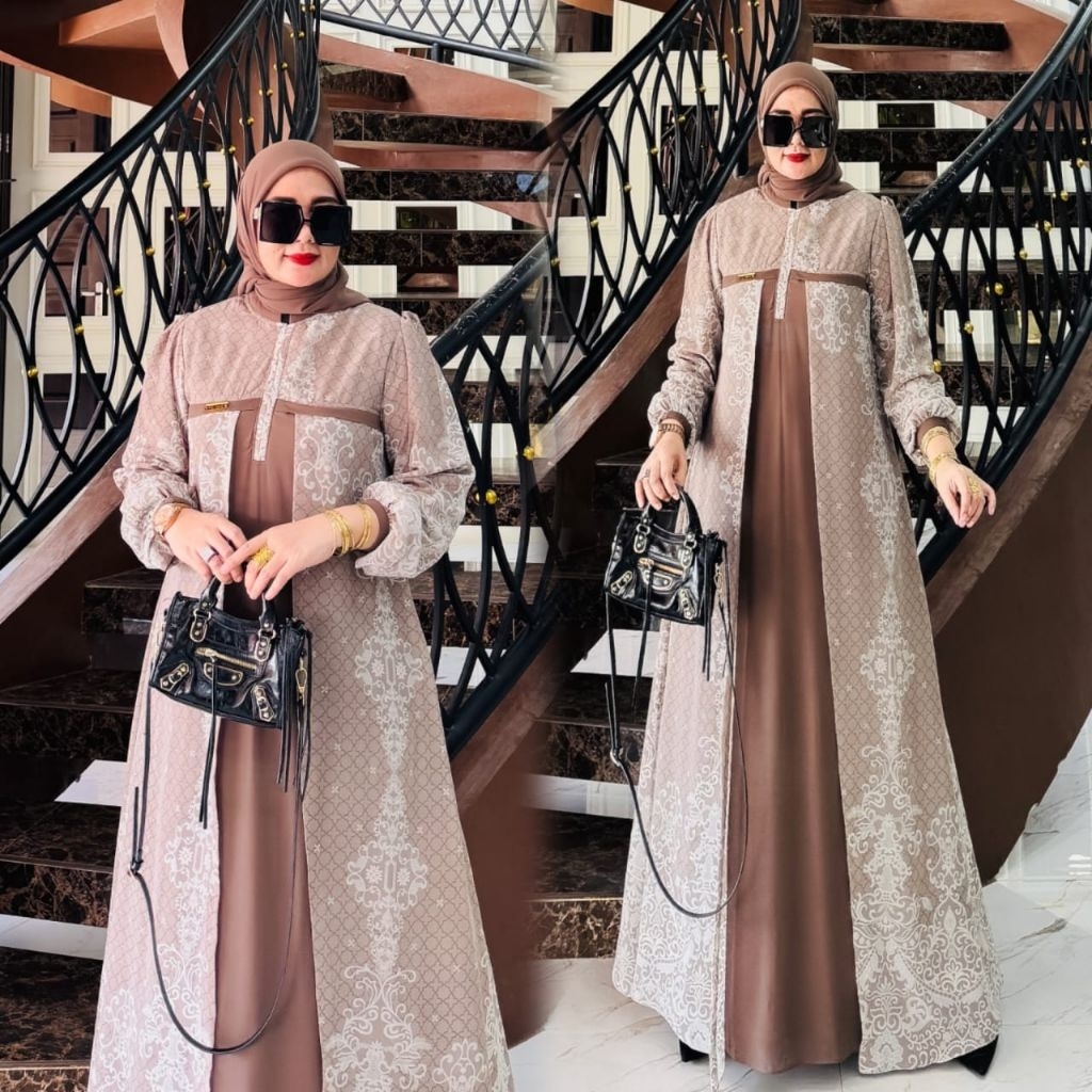 Syafeera Set Hijab / COD / Gamis Syafeera Set Hijab