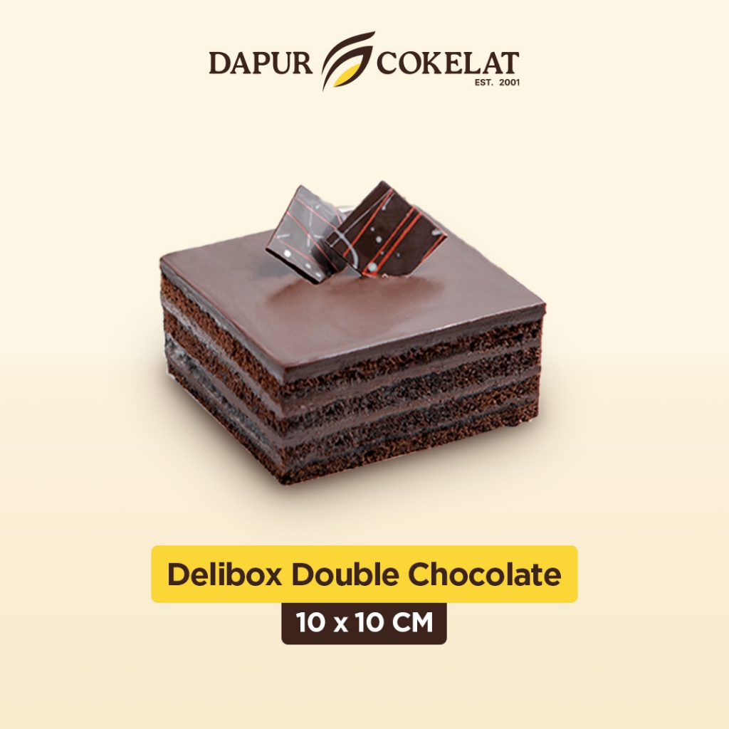 

DAPUR COKELAT - Delibox Double Chocolate Cake 10x10 | Kue Cokelat untuk Semua Moment dengan Rasa Manis Cokelat dan Asam Aprikot Jam