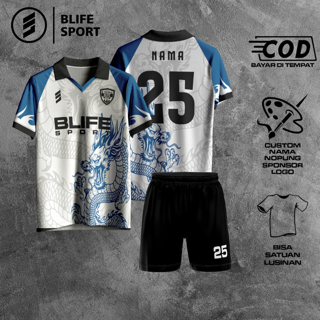 [ COD BISA SATUAN ] JERSEY FUTSAL/BOLA CUSTOM FULL PRINTING