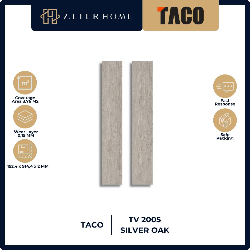 TACO LANTAI VINYL 2 MM MOTIF KAYU WOOD SERIES | TV 2005 - SILVER OAK | 152,4 x 914,4 MM | 27 PCS (3,