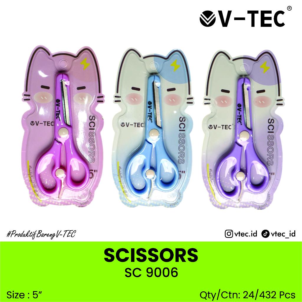 

V-TEC SC 9006 Gunting Karakter – Ukuran 5 Inch, Desain Lucu Aman untuk Anak
