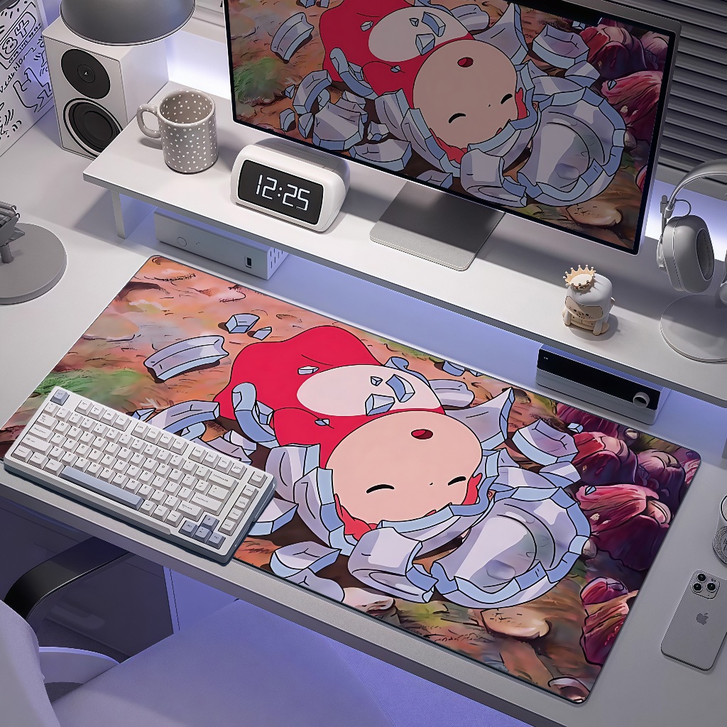 Ponyo aesthetic pink mouse pad karet besar aesthetic anime custom lebar gaming mousepad 80x30 cm 26x