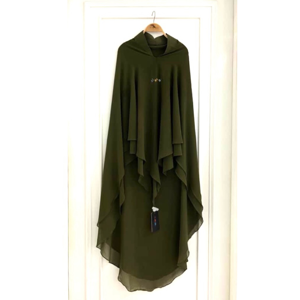 Khimar SISESA Labibah Army Green (New with Tag)