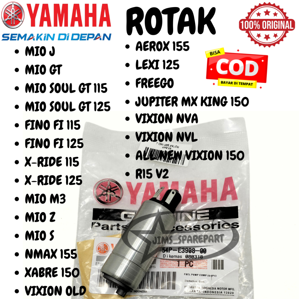 ROTAK YAMAHA 54P MIO J M3 Z S SOUL GT 115 125 FINO FI XRIDE NMAX 155 150 ALL NEW BARU VIXION NVL NVA
