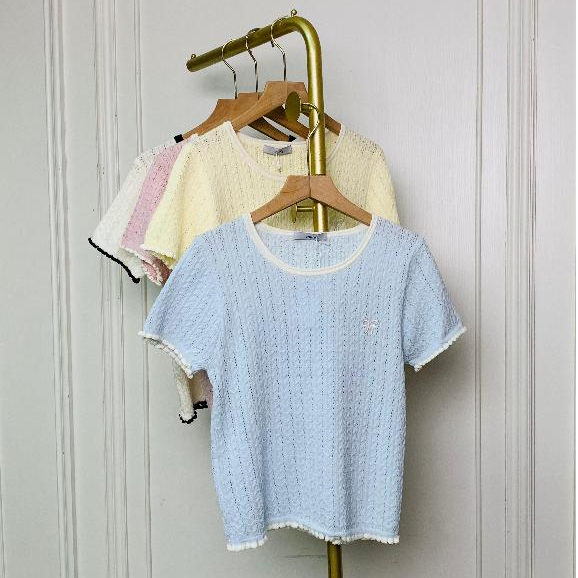 MILLE Lica Knit Top Lengan Pendek Wanita