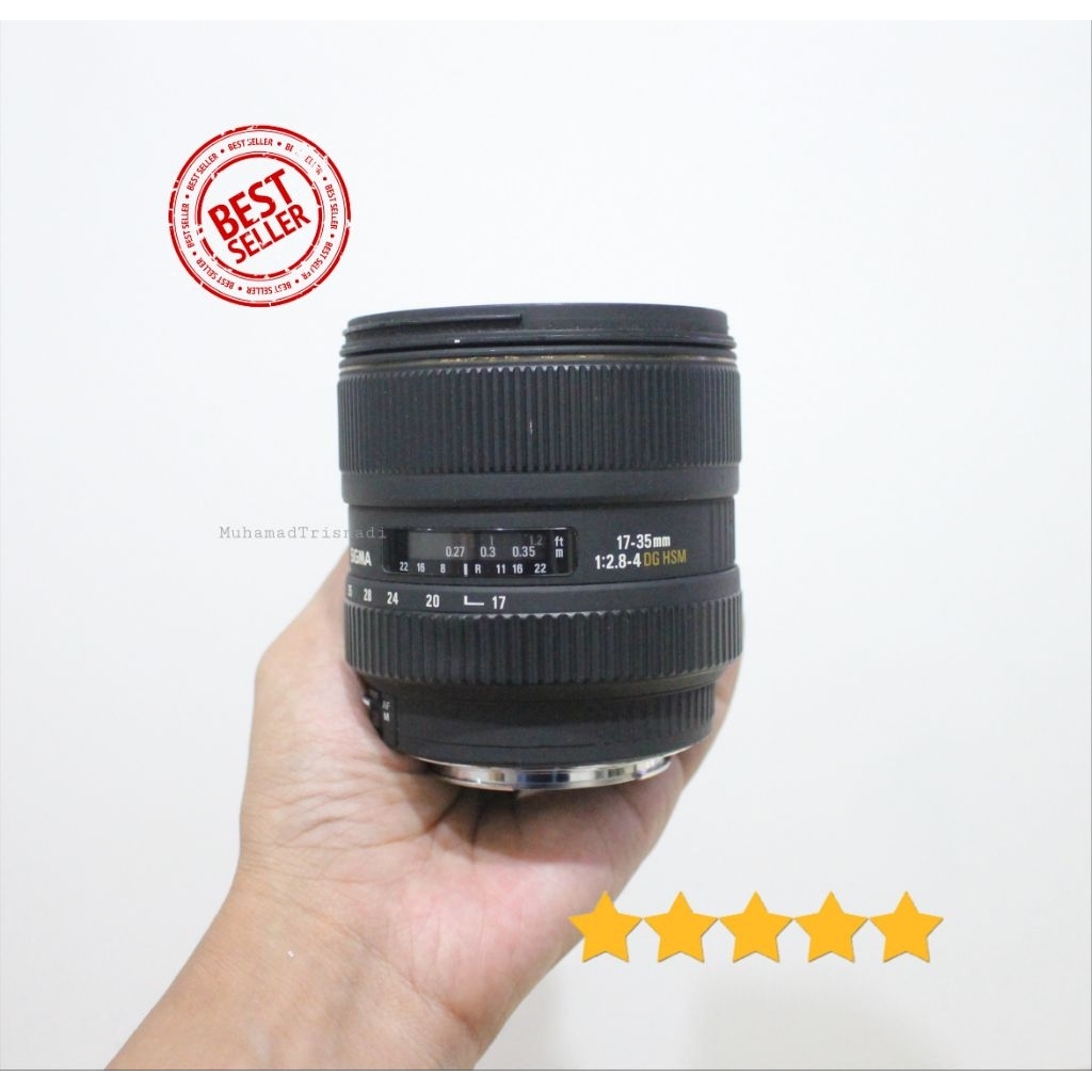 Lensa Sigma Zoom 17-35mm F2.8-4 DG HSM EX For DSLR Canon Hitam Murah
